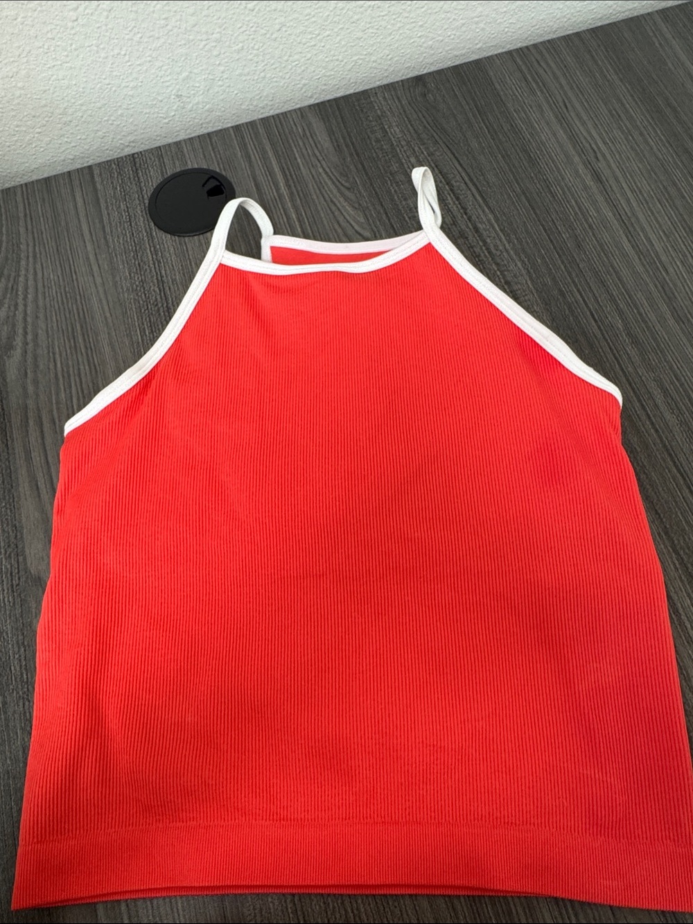 DSG Ribbed Halter Tank with White Trim